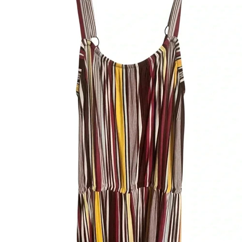 Lane Bryant sleeveless tiered striped dress size 18/20 pockets - Picture 7 of 8